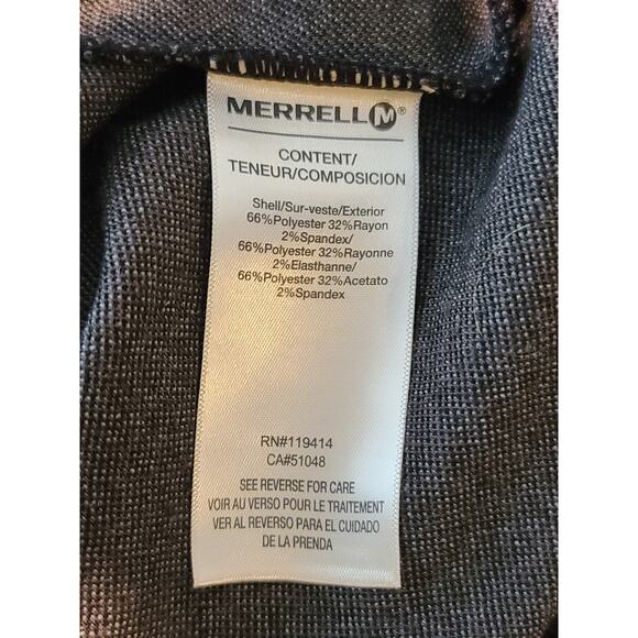 Merrell black grey geometric print mock turtleneck pullover shirt jacket - small - Picture 5 of 5